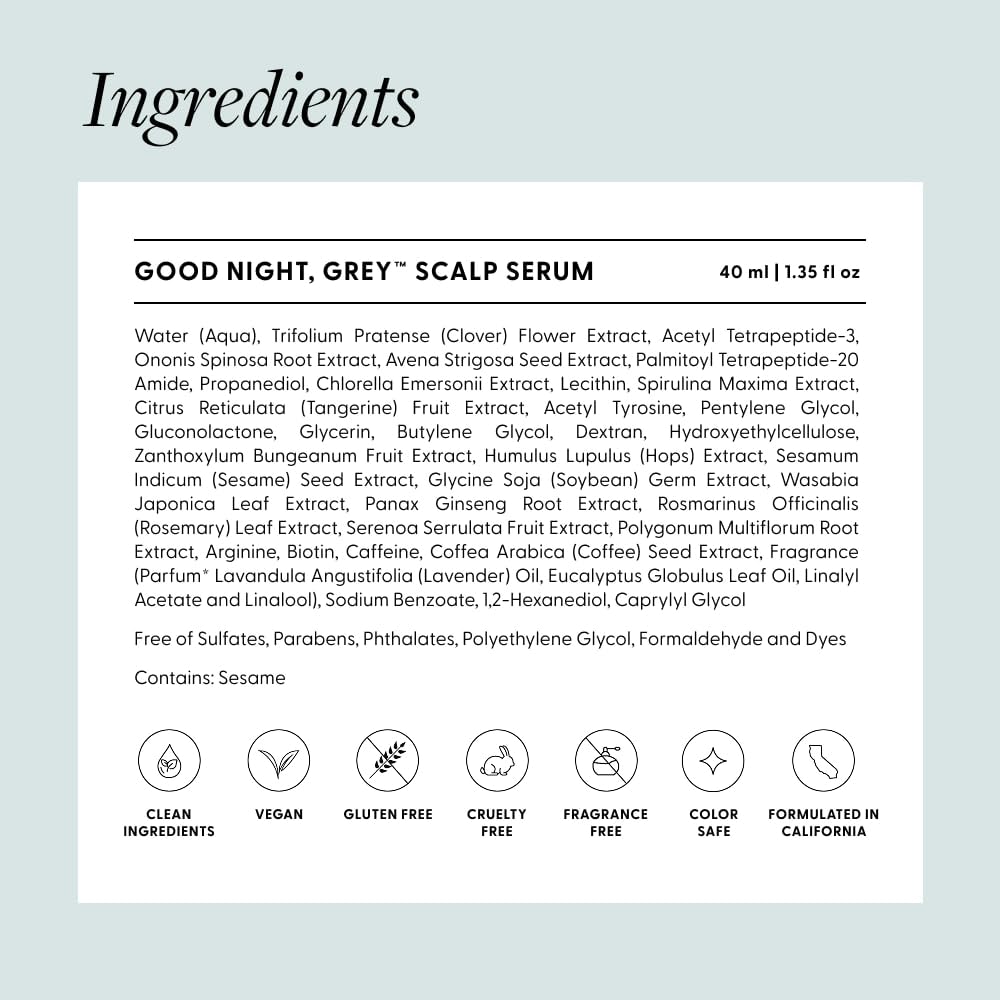 Arey label close-up showing ingredient transparency and clean formula