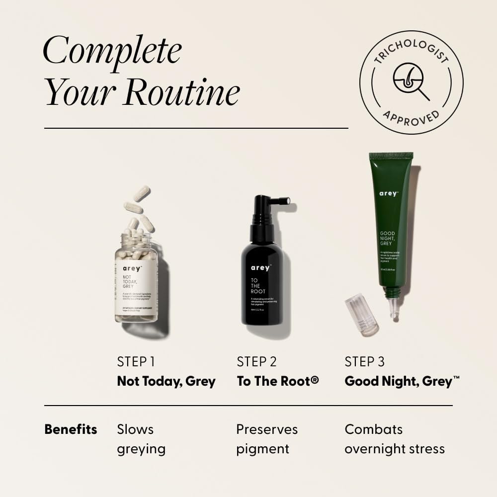 Arey bedside bottle staged in night routine promoting simple use