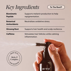 Arey supplement capsules in hand illustrating serving size and portability