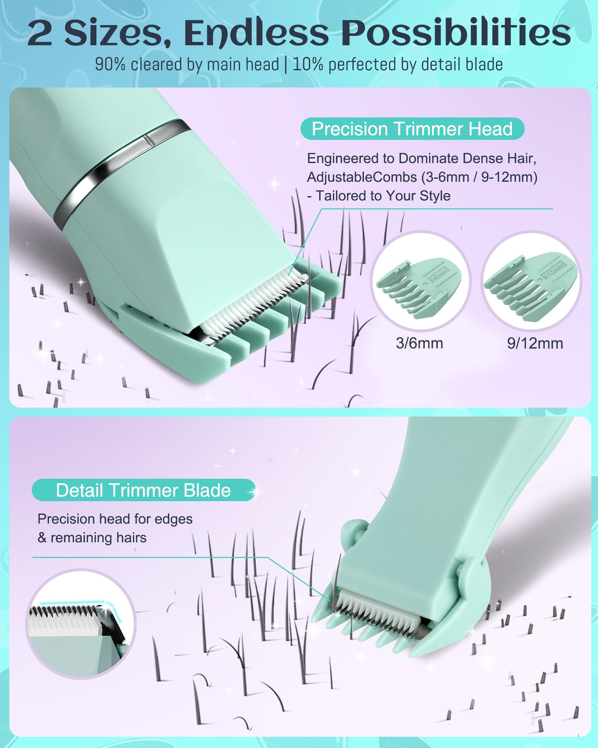 AREYZIN foil head detail highlighting protective foil for gentler skin contact