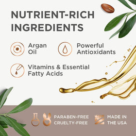 Argan Magic held in hand for size comparison, helps buyers visualize volume