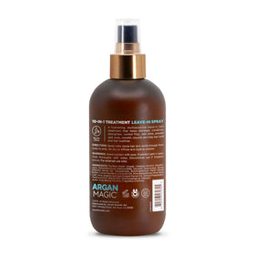 Argan Magic spray nozzle in action dispersing mist for even application