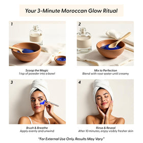 Argaviva mixed nila mask paste in bowl ready to apply for glowing skin