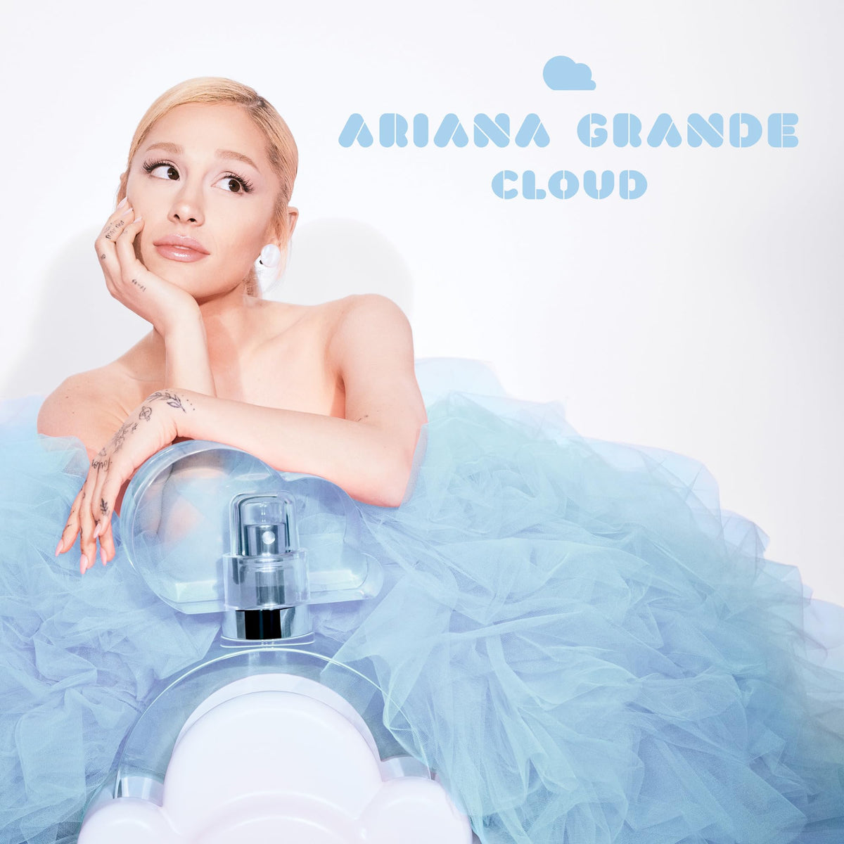 Ariana Grande Cloud on vanity styling suggesting everyday wearable elegance