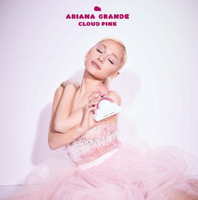 Ariana Grande Cloud Pink atomizer closeup highlighting spray nozzle and texture for easy application