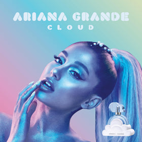 Ariana Grande Cloud body mist spray in use, quick refreshing fragrant boost