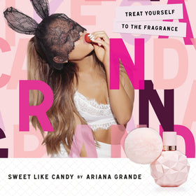 Ariana Grande perfume on vanity styled to convey feminine everyday wearability