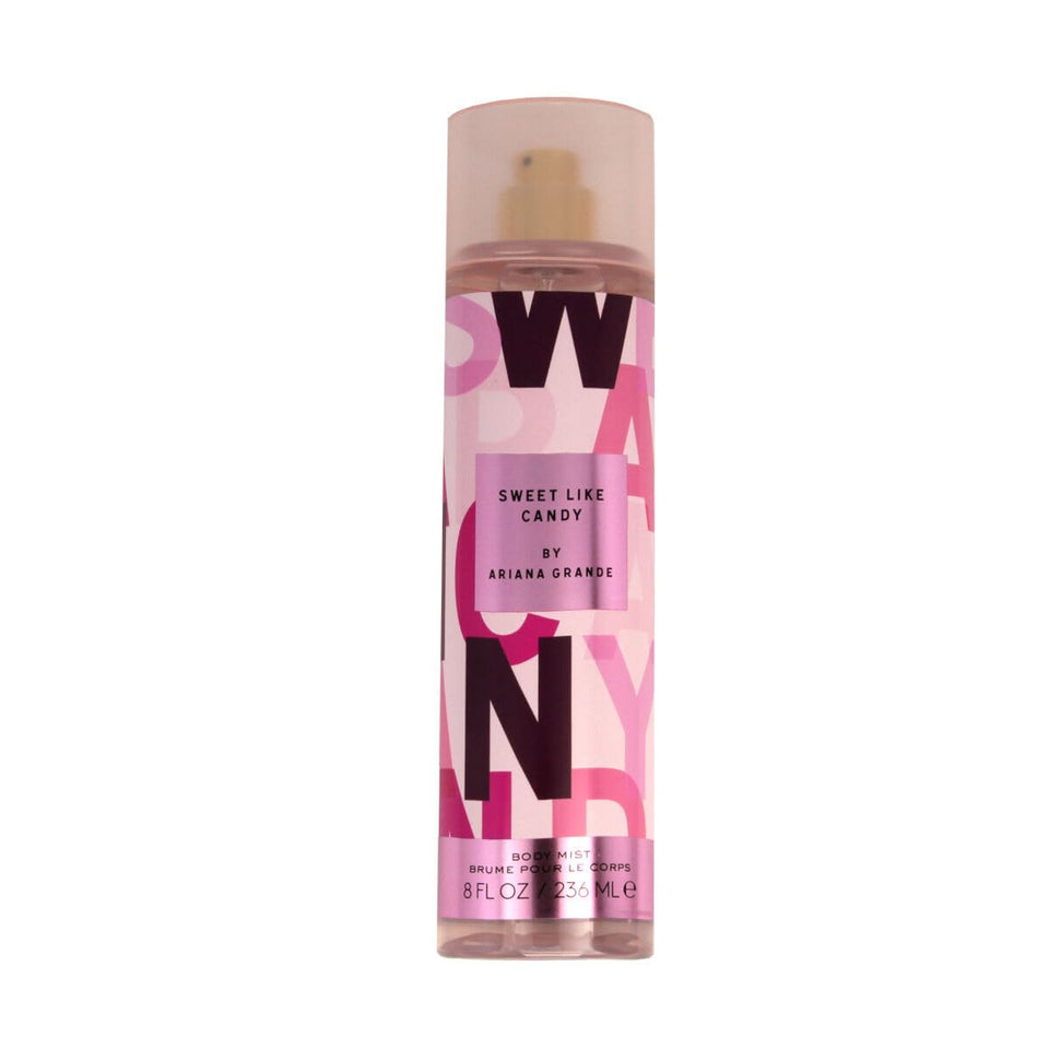 Ariana Grande Sweet Like Candy bottle front view showing label and playful packaging benefit