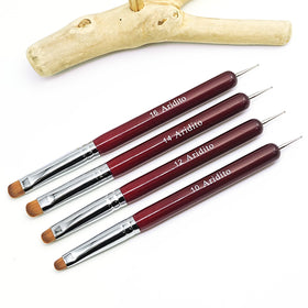 Aridito close-up of tapered bristle tips delivering smooth controlled strokes
