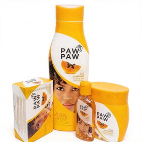 Arikit Paw Paw front packaging showing four sealed body care units and hygienic design benefits