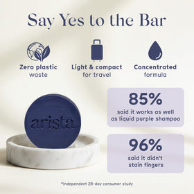 Arista ayurveda shampoo bar in travel tin demonstrating plastic-free portability