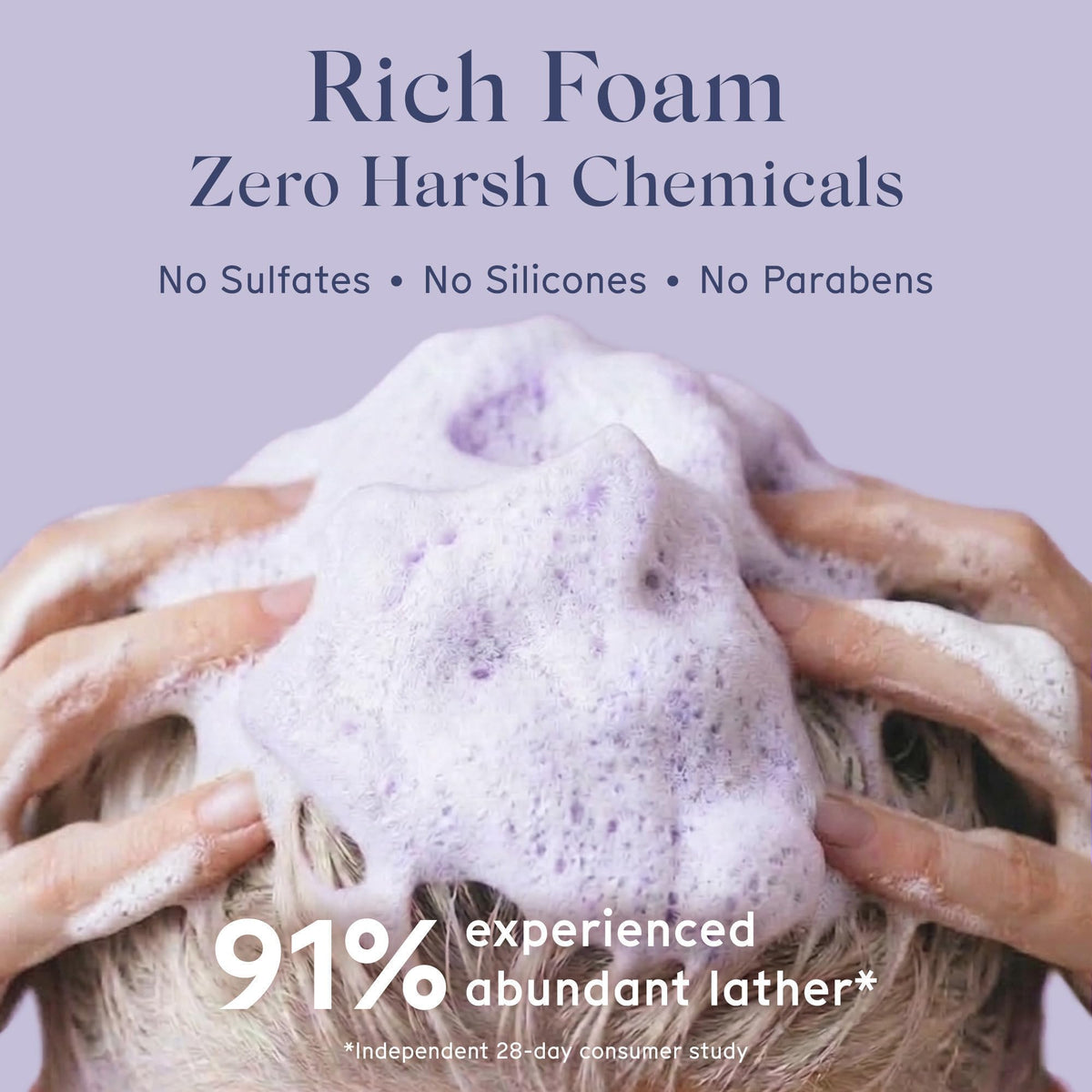 Arista ayurveda applying shampoo bar to wet hair showing easy usage