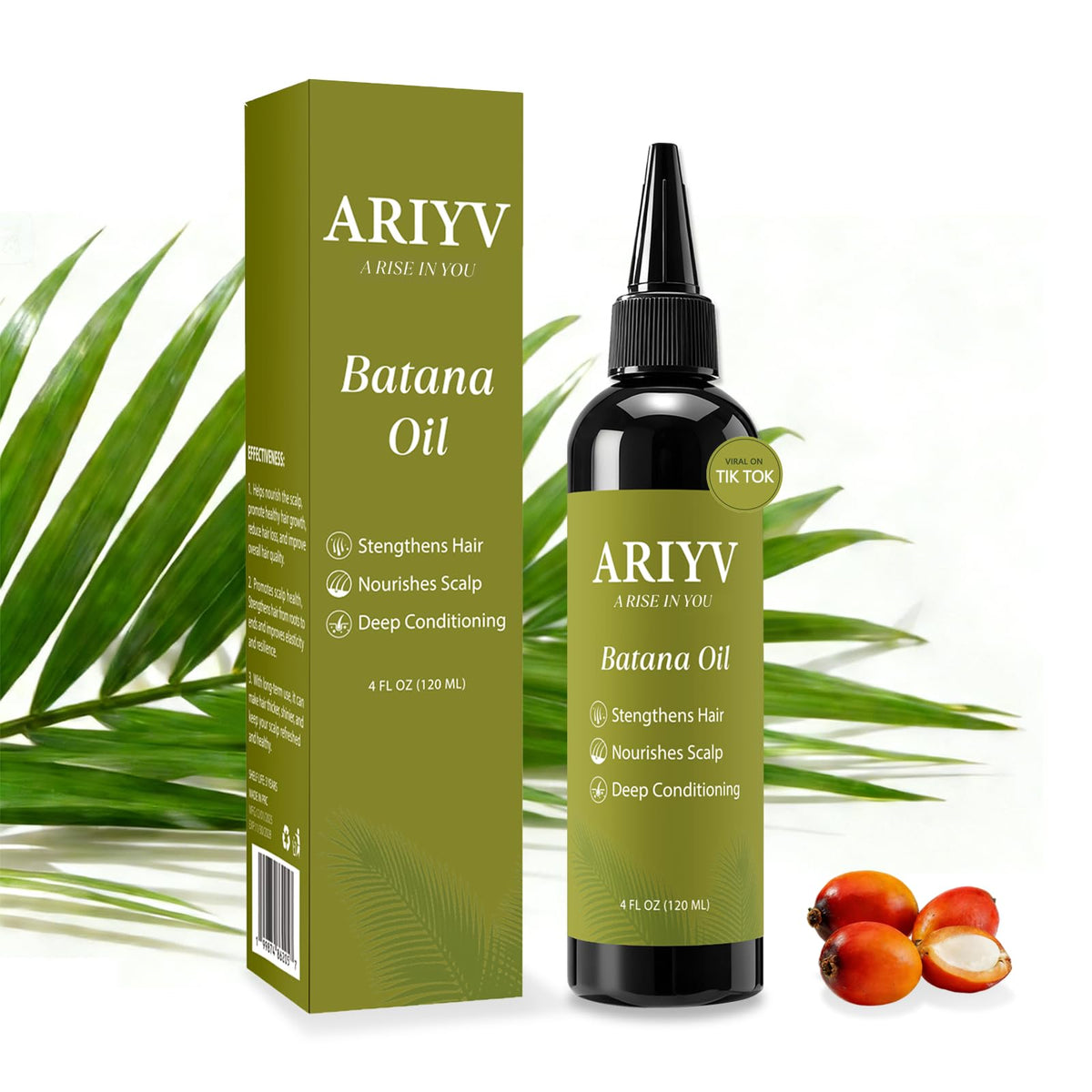 Ariyv bottle front packaging showing product and benefit of nourishment