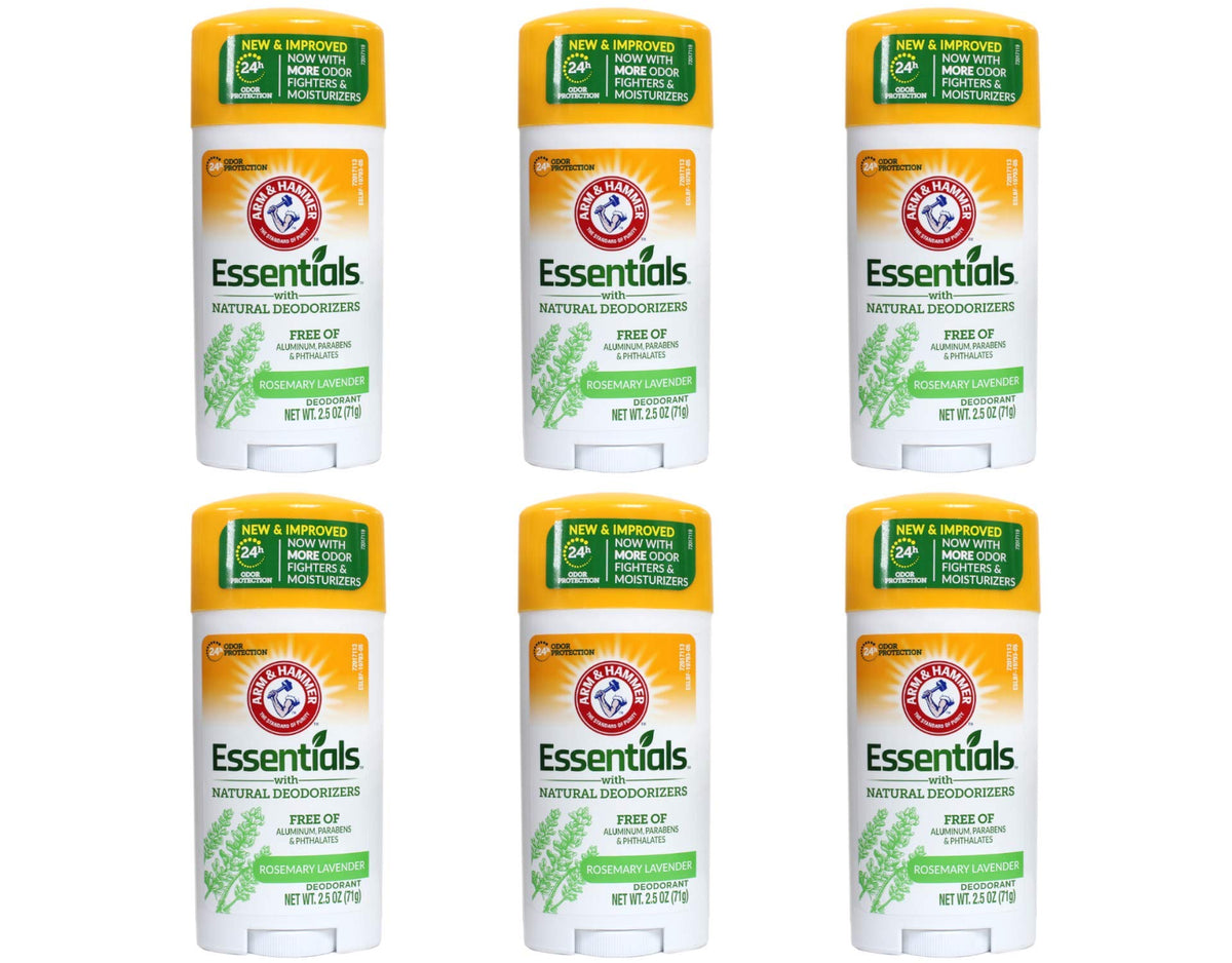 Arm & Hammer essentials deodorant front view showing label and pack benefit