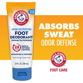 Arm & Hammer in lifestyle scene while walking, promoting confident steps