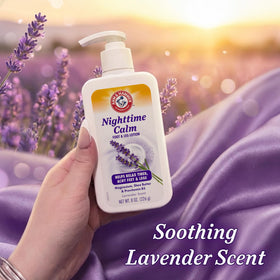 Arm & Hammer 8 oz bottle beside a hand showing true size and portability
