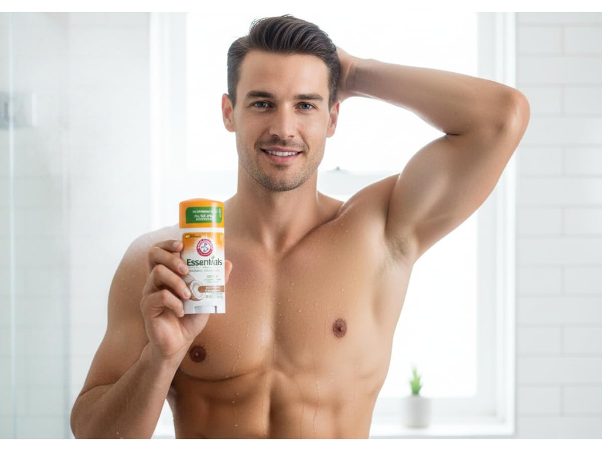 Arm & Hammer application on skin displaying smooth texture and quick absorption benefit