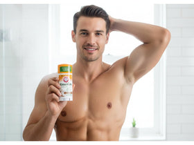 Arm & Hammer application on skin displaying smooth texture and quick absorption benefit