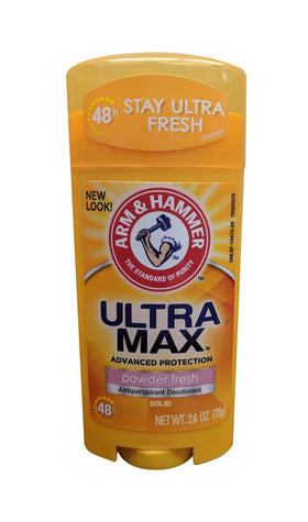 Arm & Hammer Ultramax cap off showing invisible solid stick for easy application