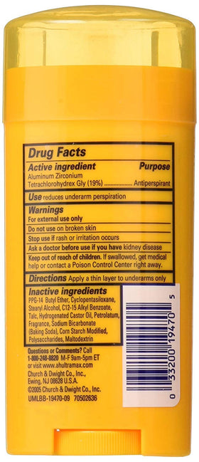 Arm & Hammer Ultramax close-up texture of stick demonstrating smooth, residue-free finish