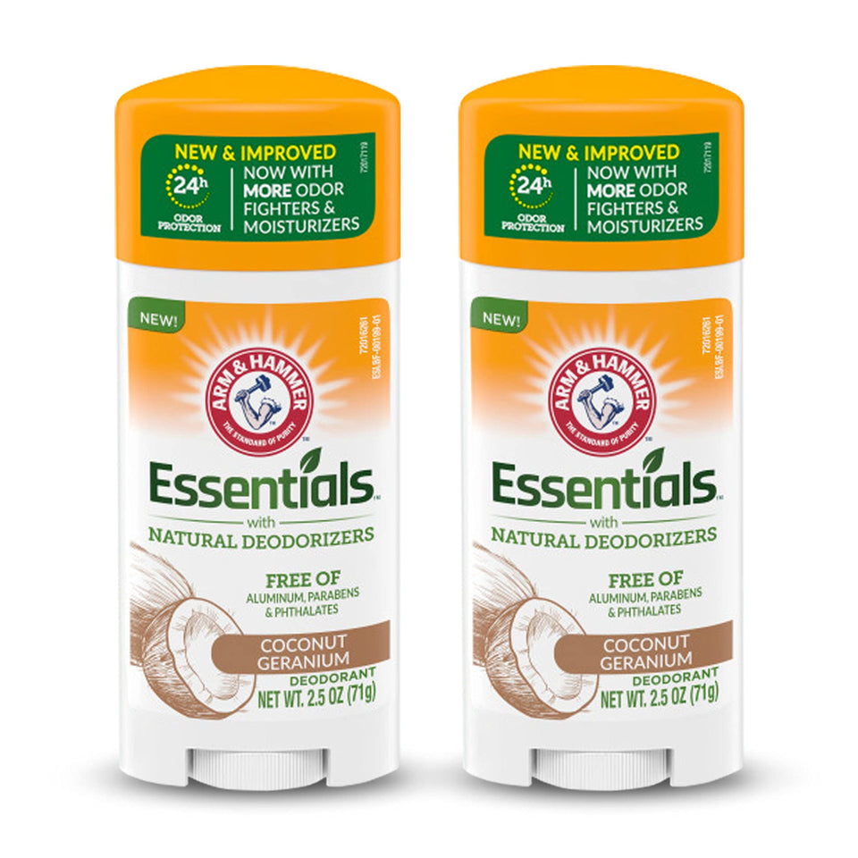 Arm & Hammer coconut geranium front packaging shows product and scent for reliable freshness