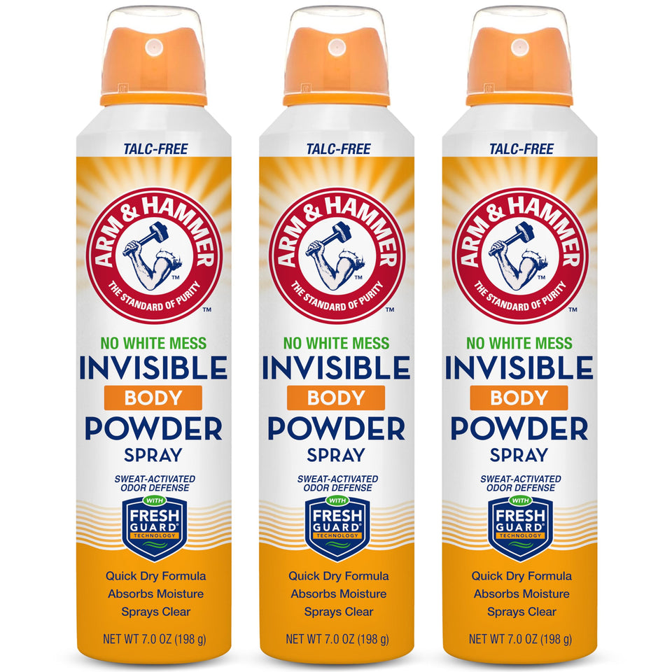 Arm & Hammer front packaging showing 7 oz can and branding benefit convenience