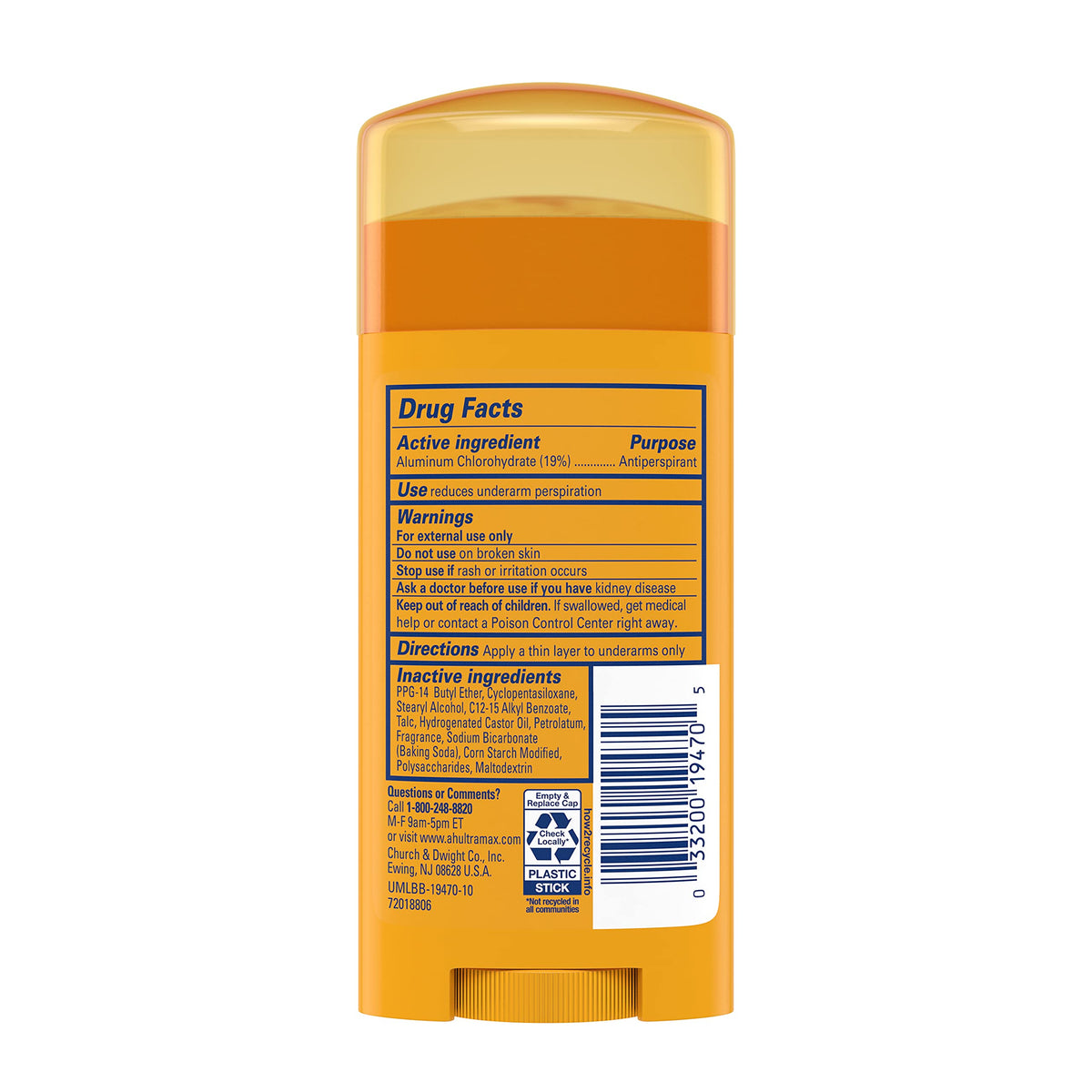 Arm & Hammer Solid Ultra in a gym bag showing travel-ready antiperspirant convenience