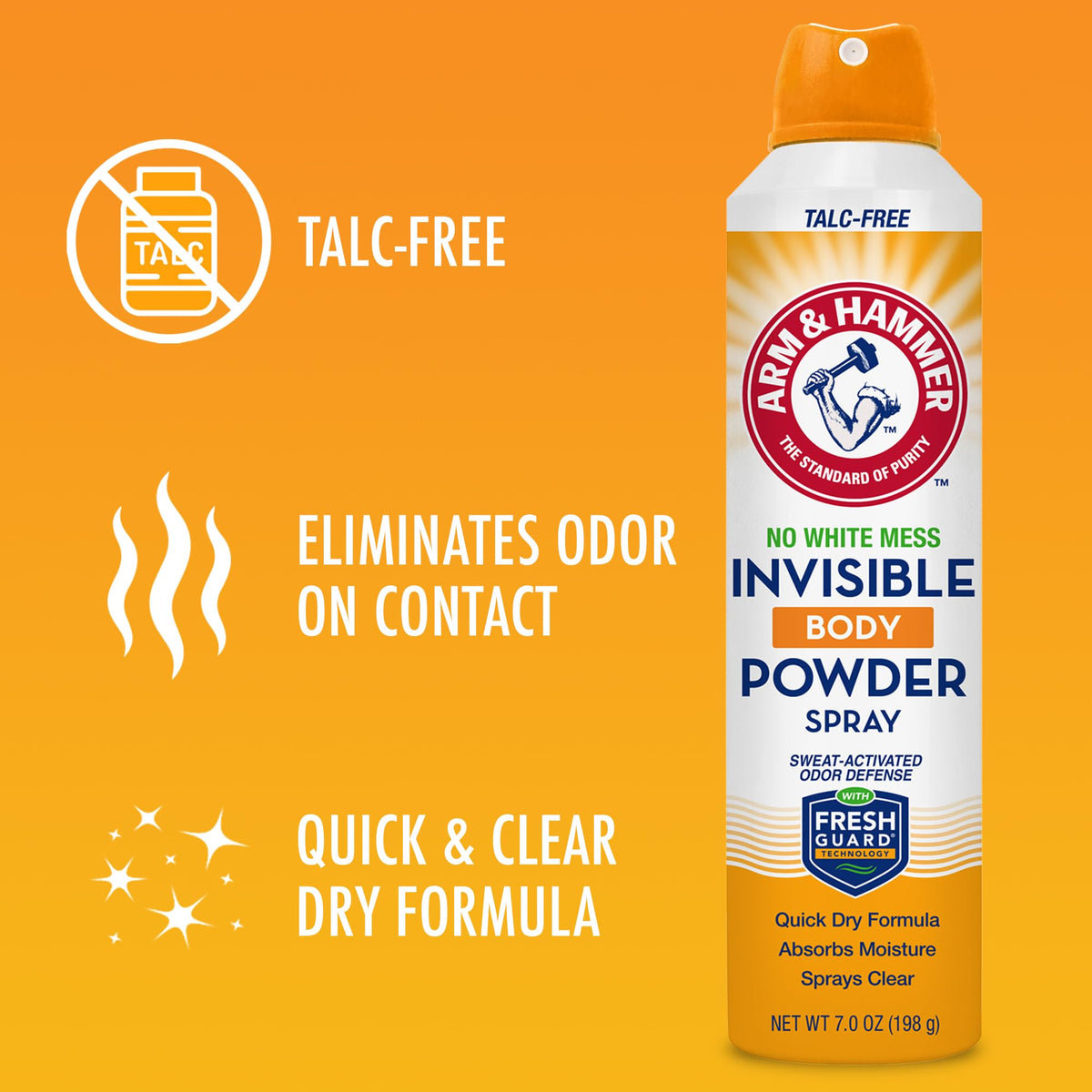 Arm & Hammer close-up of dry finish showing no white residue and comfort