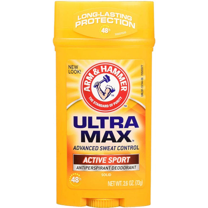 ARM & HAMMER Ultramax front packaging showing four sticks and clear product benefits