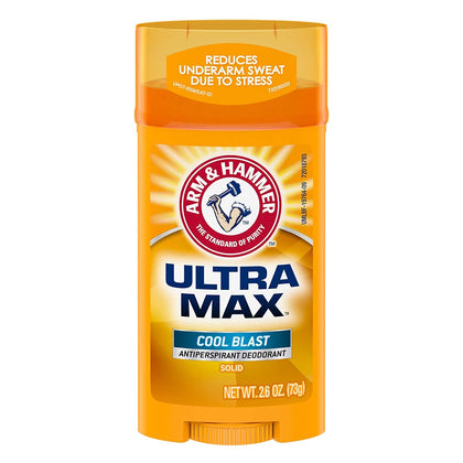 Arm & Hammer ULTRAMAX front packaging showing six Cool Blast sticks for convenience
