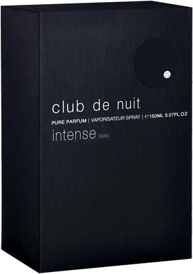 Armaf Club De Nuit Intense close-up of label texture conveying high-quality finish