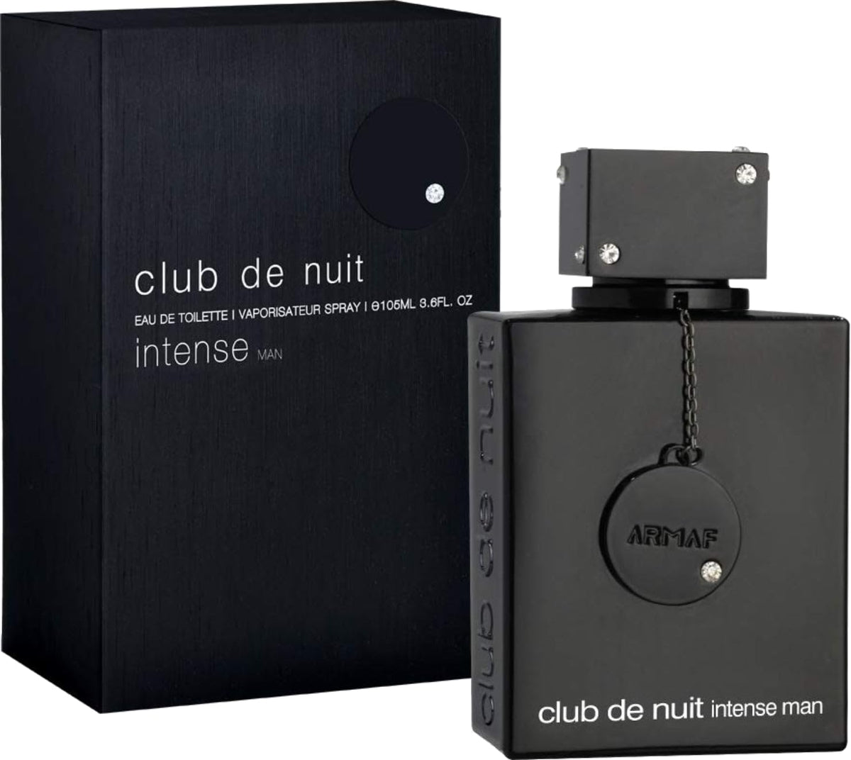 Armaf Club de Nuit Intense Man boxed packaging in black highlighting premium gifting appeal