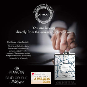 Armaf Club De Nuit Sillage being sprayed on wrist in lifestyle scene for confidence boost