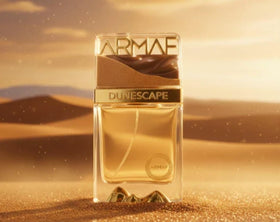 Armaf Dunescape atomizer spray in motion demonstrating controlled application