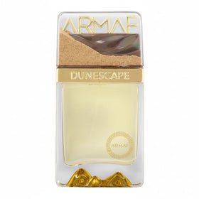 Armaf Dunescape angled bottle close-up highlighting cap and glass detail