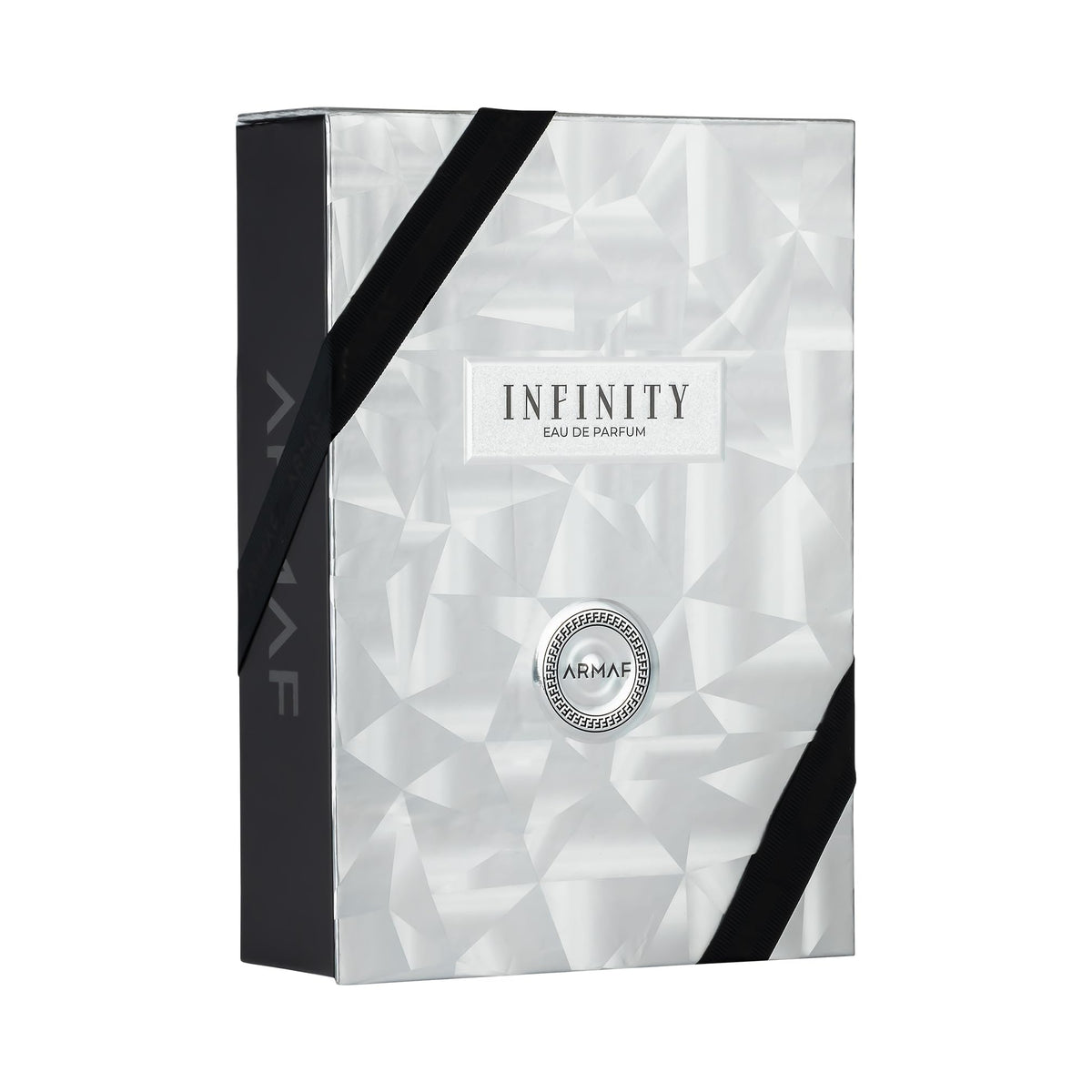 Armaf Infinity atomizer and label close-up highlighting details and premium finish