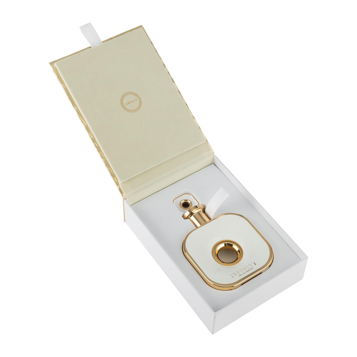 Armaf Infinity on vanity styled with accessories suggesting wearable everyday elegance