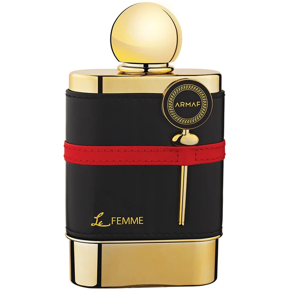 Armaf Le Femme front bottle and packaging showcasing elegant design and gift appeal