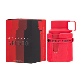 Armaf Odyssey Artisto being sprayed on wrist demonstration of long-lasting wear