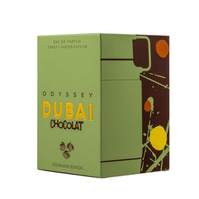 Armaf Odyssey Dubai Chocolat boxed set and bottle that highlights packaging benefit: great gift presentation
