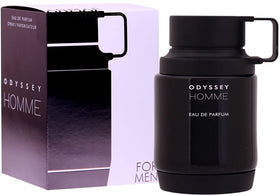 Armaf Odyssey Homme angled bottle with cap visible illustrating premium packaging and gift-ready look