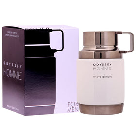 Armaf Odyssey Homme White pump spray detail highlighting easy application and precision