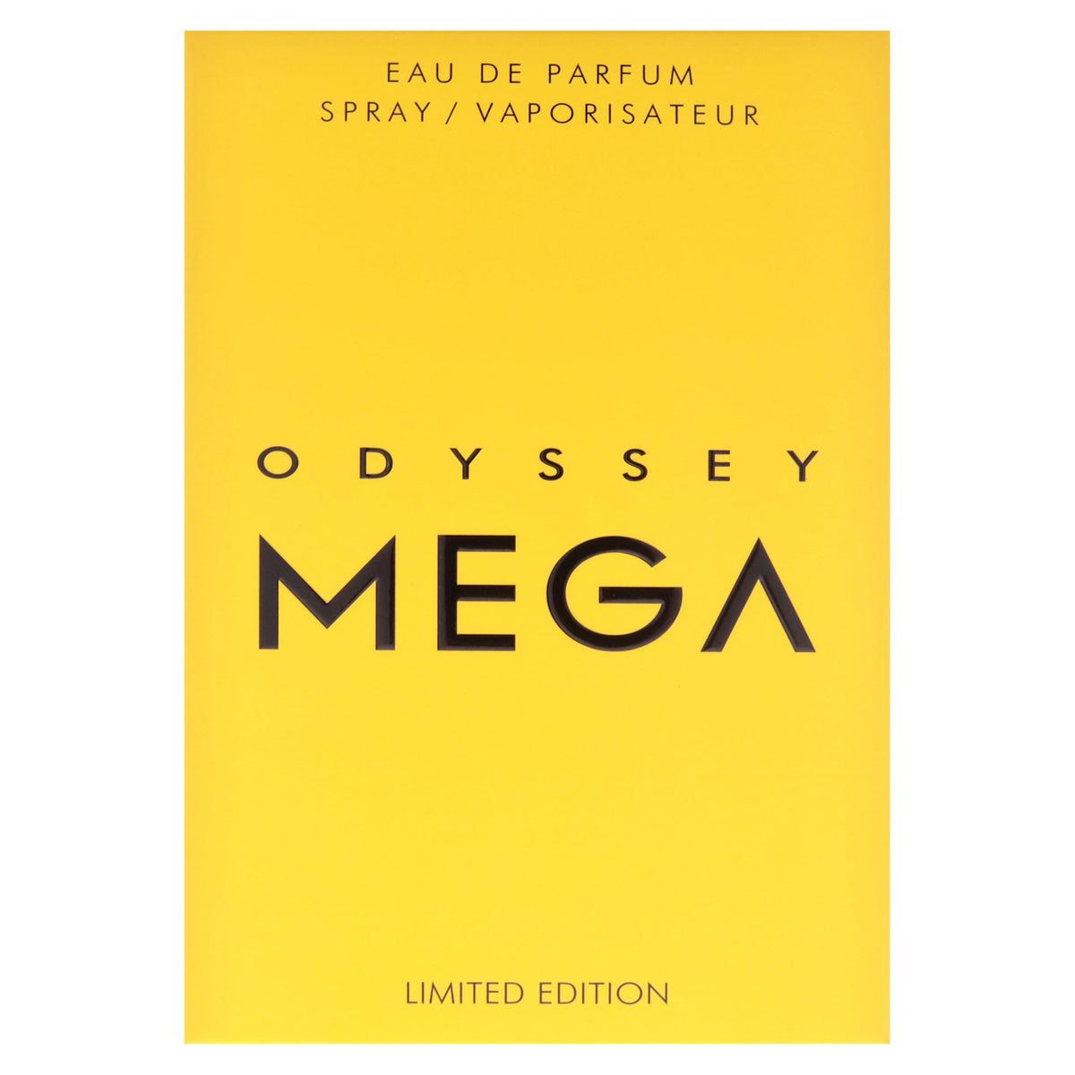 Armaf Odyssey Mega bottle side profile showing weighty glass and elegant silhouette