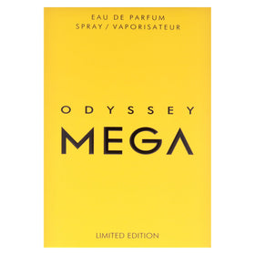 Armaf Odyssey Mega bottle side profile showing weighty glass and elegant silhouette