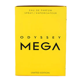 Armaf Odyssey Mega bottle placed in evening setting illustrating sophisticated mood