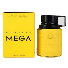 Armaf Odyssey Mega Limited Edition spray action demonstrating easy application and immediate projection