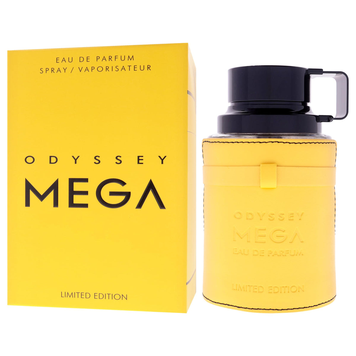 Armaf Odyssey Mega spray mist in air demonstrating strong projection and coverage