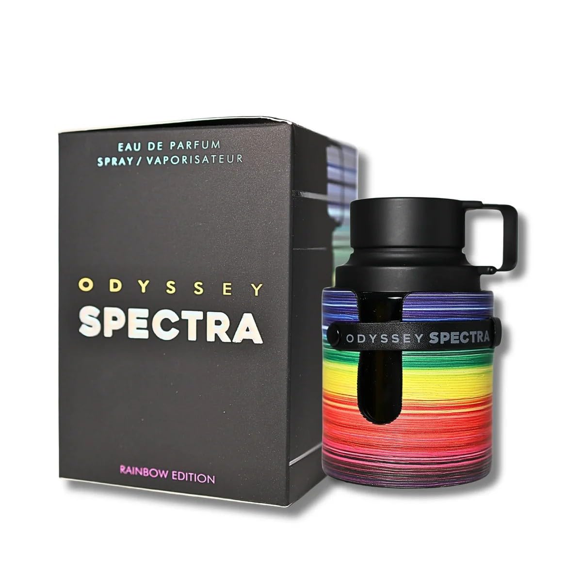 Armaf Odyssey Spectra bottle in hand displaying 3.4 oz scale and portability