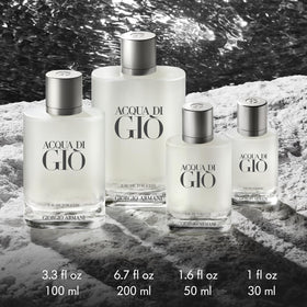 Armani Beauty ingredient layout showing citrus and sea notes for freshness benefit
