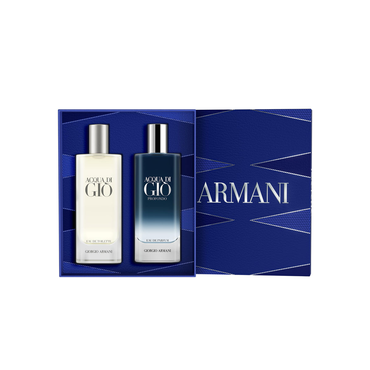 Armani Beauty lifestyle shot on beach table, evokes aquatic freshness and modern style